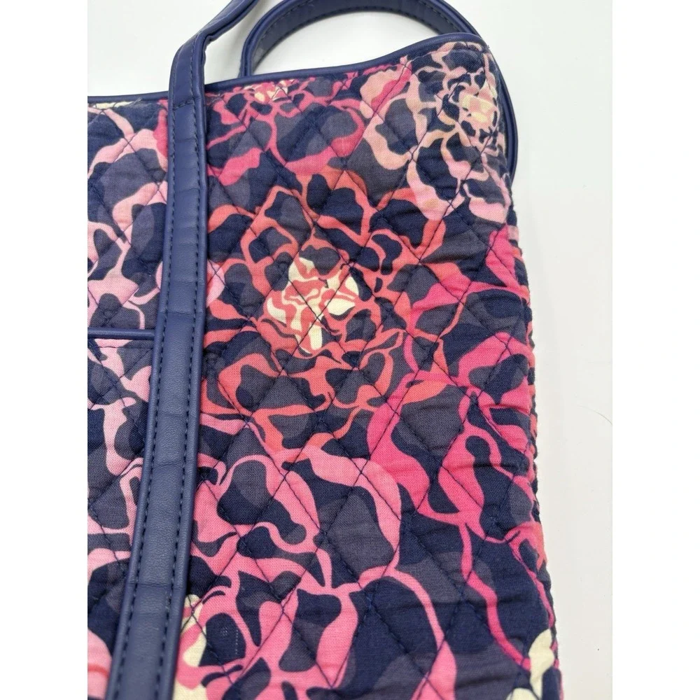 Vera Bradley Pink Purple Large Purse Tote Bag Some Fading And Wear